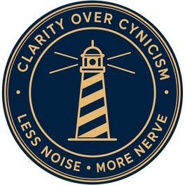 Almost Magic Tech Lab seal: Clarity over cynicism. Less noise, more nerve.
